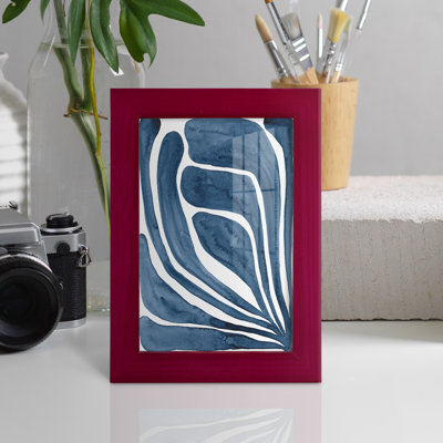 «Blue Stylized Leaf I», impression sur papier