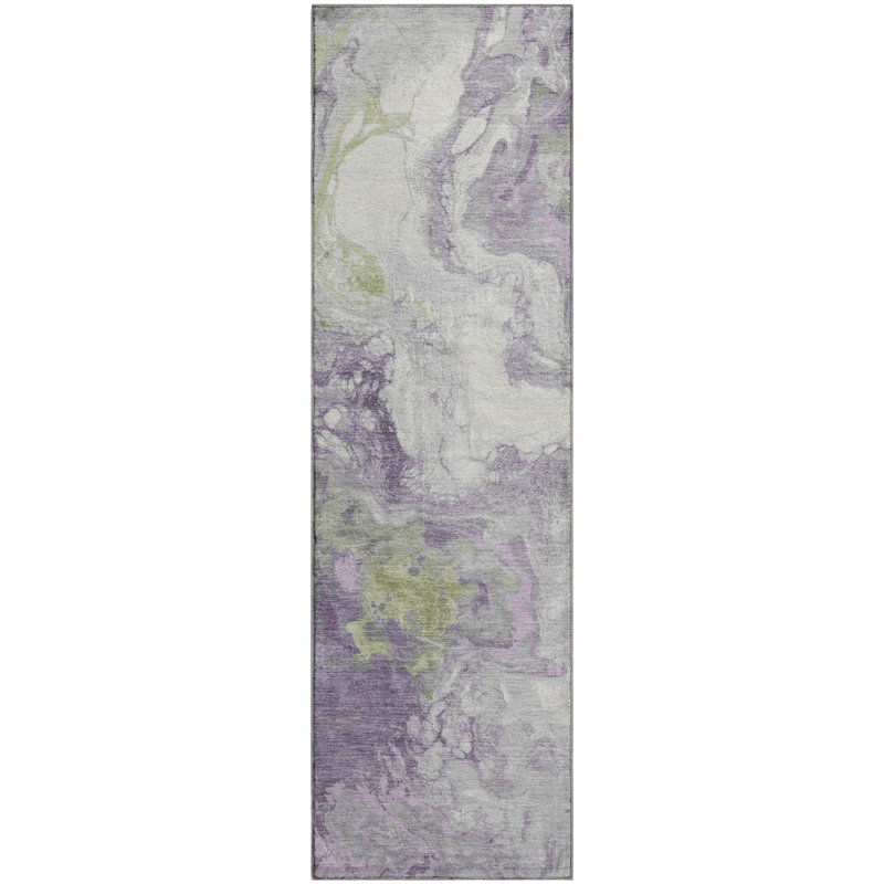 Tapis abstrait lavable à la machine Premium Premium AMF1841, Runner 2'3" x 7'6"