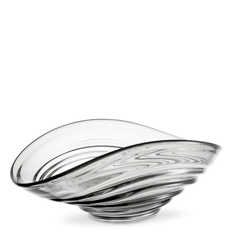Pheadra Handmade Glass Decorative Bowl, 7.87" H x 19.49" W x 14.17" D, Brown