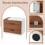 Table de chevet 2 tiroirs en brun