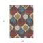 Tapis bleu sarcelle lavable extérieur 5 pi x 8 pi Ogee