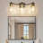 Black Vanity Light With Seeded Glass Shade-631385524