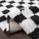 Atiray Shag Checkered Modern Black / White Area Rug