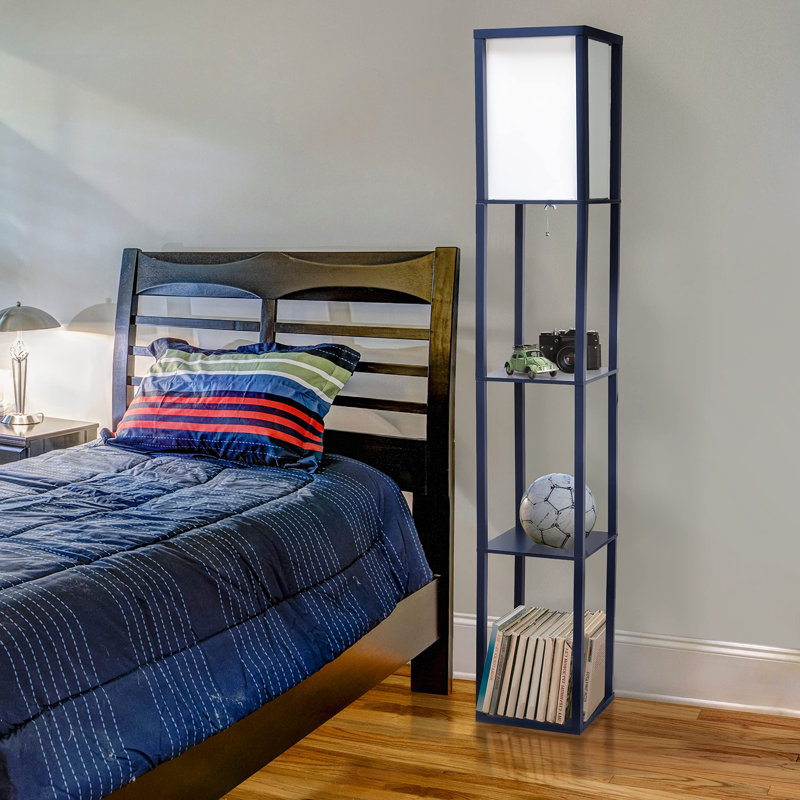 Lampe sur pied 63 po Priston, Bleu marine