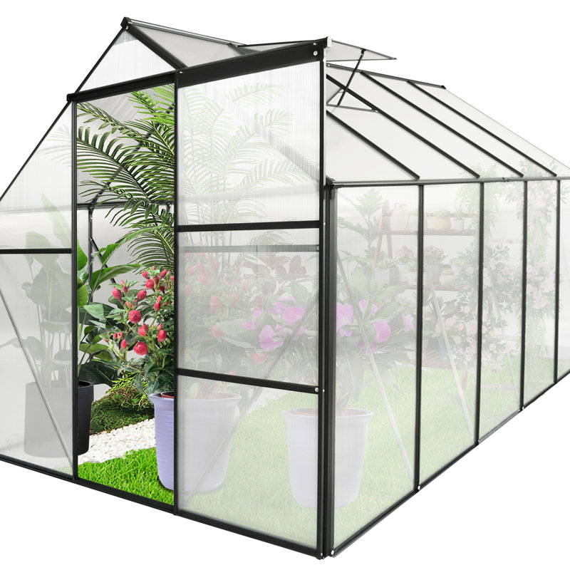 All Season Greenhouse With Frame And Sliding Door 97.13 In. Wide Walk-In For Ample Planting Space