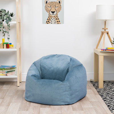 icon Kids Kingston Velvet Classic Bean Bag, Yellow