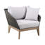 Fauteuil club d'extérieur en bois d'eucalyptus Chakiya-1309580828
