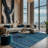 Machine Washable Blue Area Rug-418271124