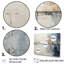 «Abstract Blue Beige Road Collage II», ensemble d'art mural sur toile-107745451-107745454