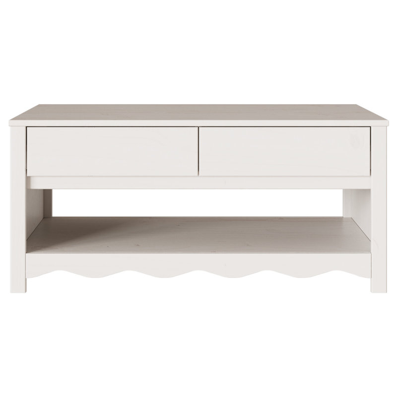 Coffee Table with Storage, White