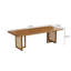 Table de conférence 78,74 po en bois massif brun de style minimaliste