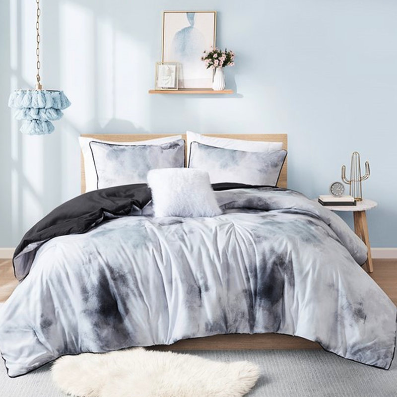 Multicolor Tie Dye Printed Bedding For King/ King - , Soft Fabric With Watercolor Filling, Machine Washable