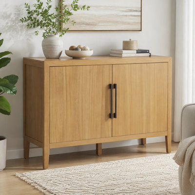 47.25-Inch Storage Cabinet with Metal Handles,Pine Veneer and 2 Doors