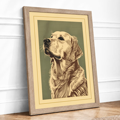 Noble Labrador Vintage - Framed Print