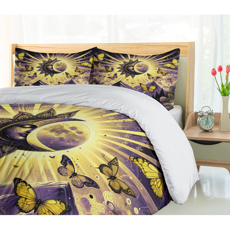 Boho Duvet Cover, California King Duvet Cover + 2 Standard Shams
