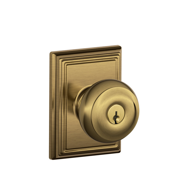 Georgian Keyed Entry Knob with Addison Trim