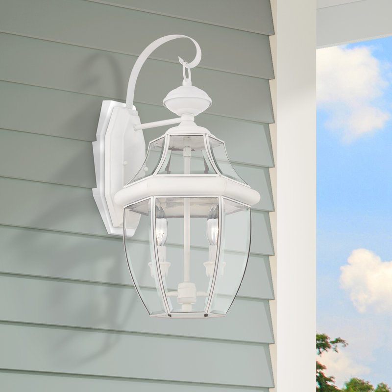 Alexavier Solid Brass Wall Light, White, 20.25" H x 10.5" W x 10" D