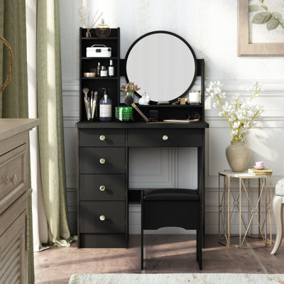 Ensemble de coiffeuse avec rangement solide