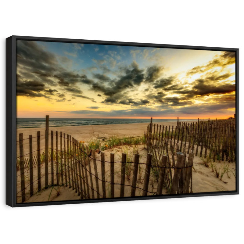 Long Island Beach Sunrise, reproduction sur toile, H 13 po x l 19 po