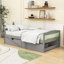 Lit plateforme simple en bois avec deux tiroirs de rangement-1789327942