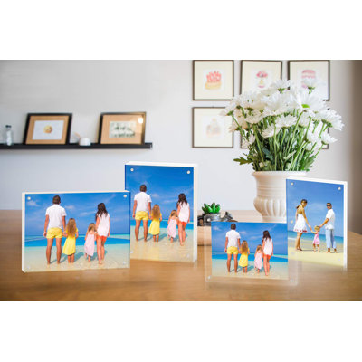 Acrylic 4x6 Double-Sided Magnetic Photo Frames(5 Pack with Gift Box)