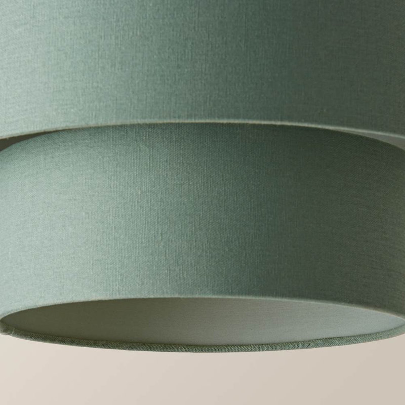 Talar 20cm H Linen Blend Drum Lamp Shade ( Slip-On ), Green