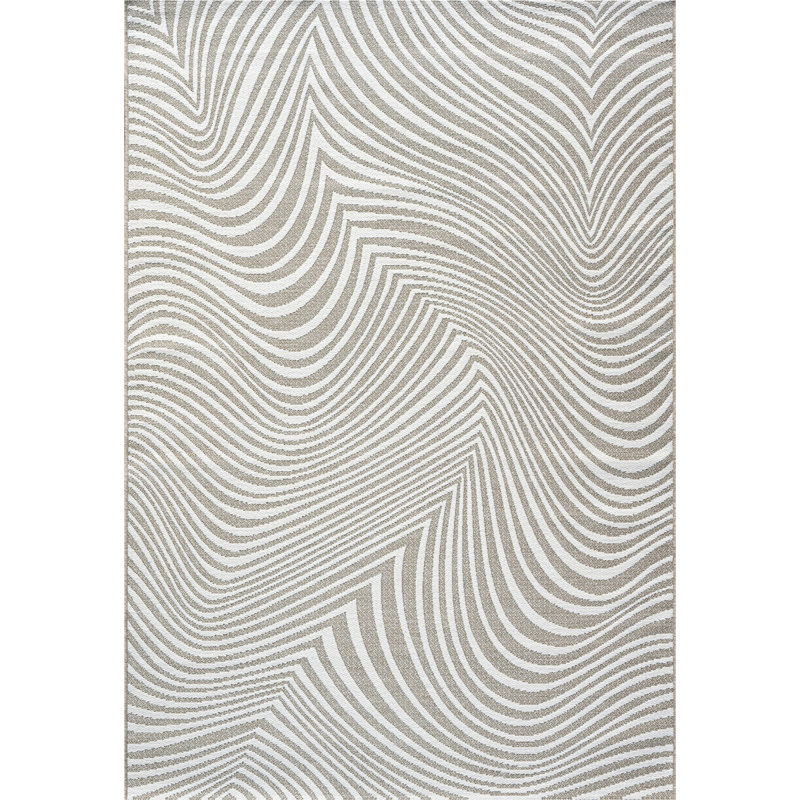 Jatinder Flatweave Polypropylene Beige Rug, Rectangle 120 x 170cm