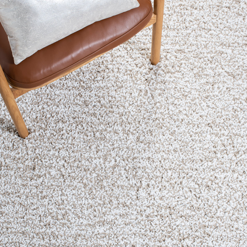 Tapis ivoire fait à la main Antanė, Silver, Rectangle 8 pi x 10 pi
