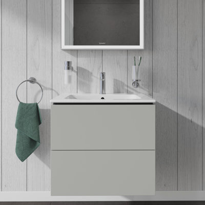 Base de meuble-lavabo simple murale Duravit seulement (gris béton mat) 