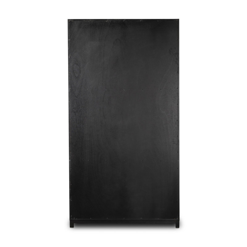 Millie Bookcase-Drifted Matte Black Veneer, Drifted Matte Black