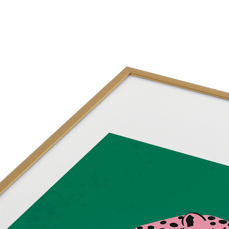 Édition de guépard rose The Stare, Or, H 19 po x l 13 po