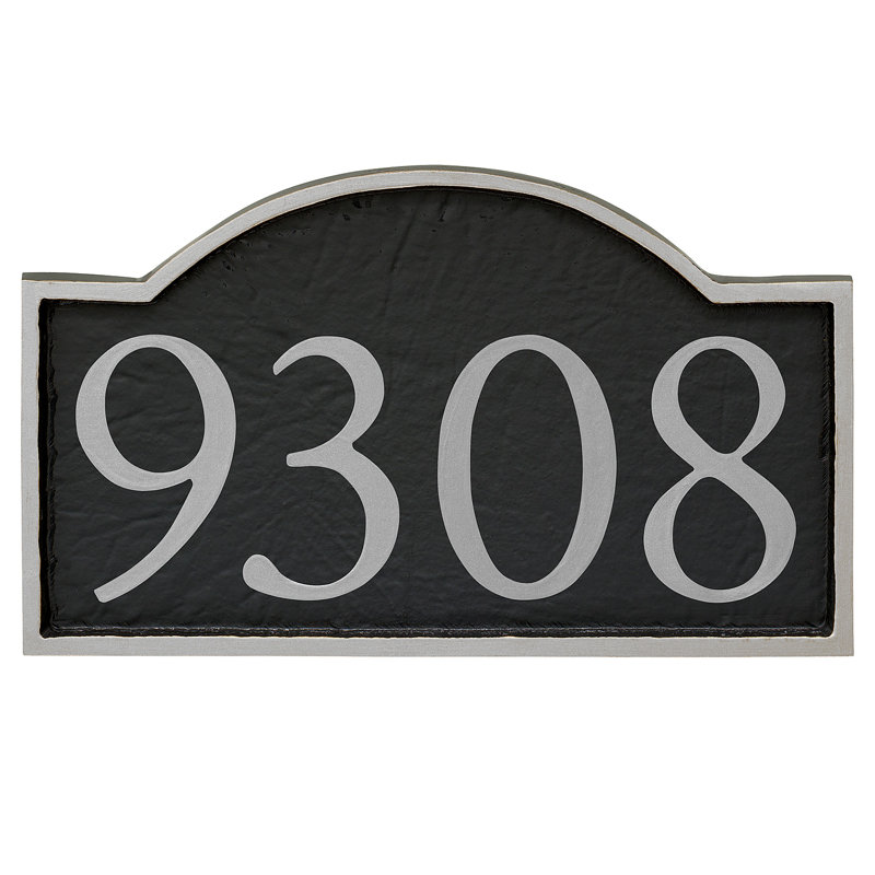 Arch Wall Plaque, Silver, Black