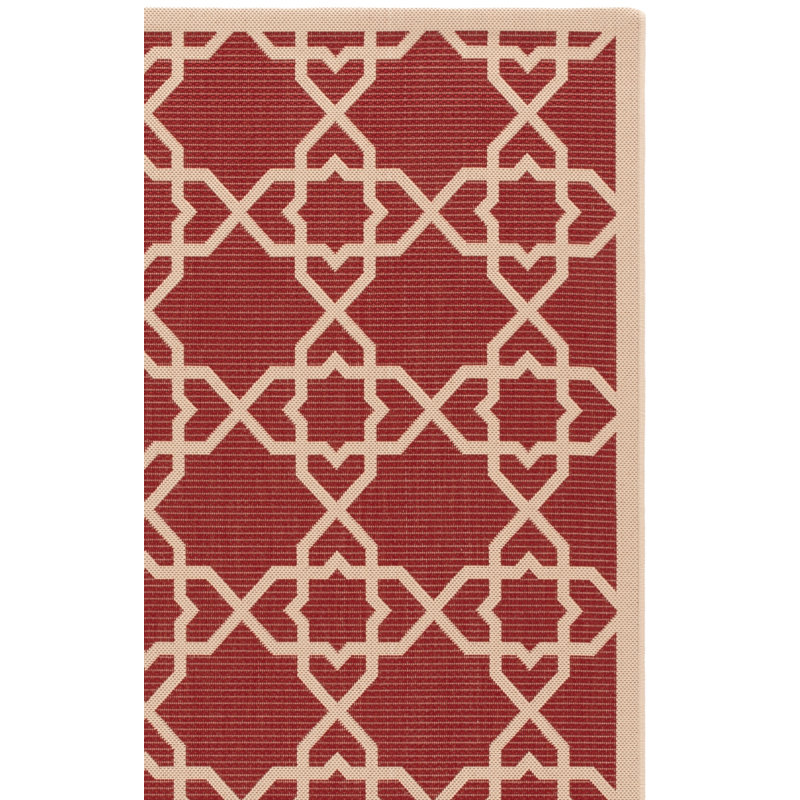 Tapis d'intérieur / extérieur à motif géométrique Dirks Performance, Rectangle 2 pi x 3 pi 7 po