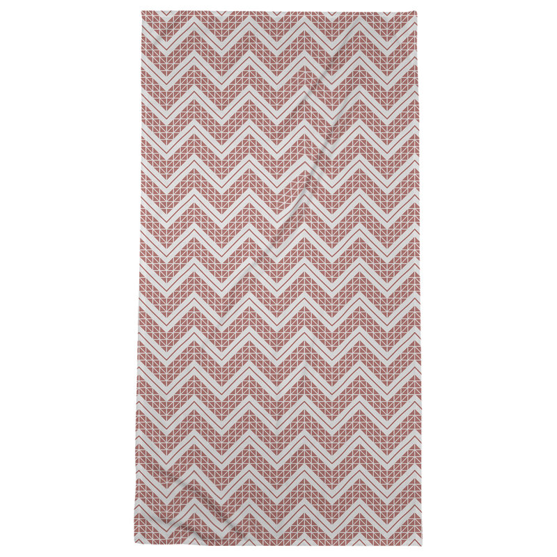 Stephenie Bath Towel, Red/Black/White