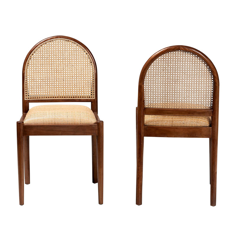Modern Acacia Wood Dining Chair Set