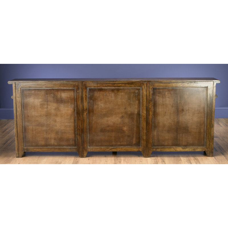 Gything 95" 6-Drawer Sideboard, Pecan