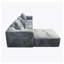 Compression modulaire convertible à 4 sièges de style américain, gris avec siège mi-ferme, 100% nouvelle mousse, US, couvertures en velours côtelé standard 100 par brossé, peau et rétrécissement doux