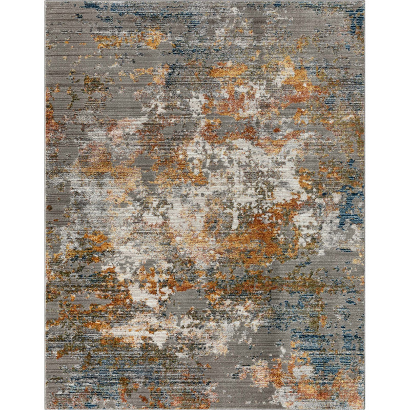 Ladavian Abstract Indoor Rug, Rectangle 5'2" x 7'
