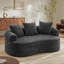 Causeuse courbée, petit canapé en chenille avec 3 coussins, canapé profond pour appartement, salon, aucun assemblage requis-1024443858-1024443870