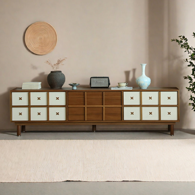 Meuble télé en bois de bouleau de style français rétro