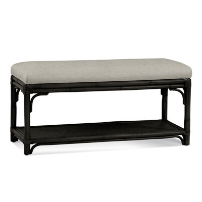 Summer Retreat Wicker Shelf Storage Bench