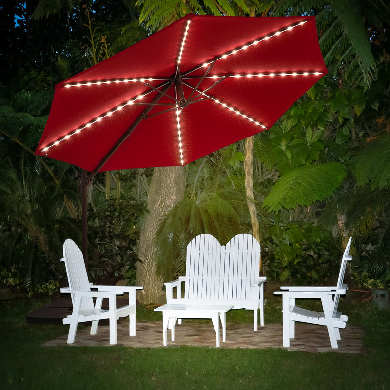 Parasol en porte-à-faux 10 pi Ildefonso, Rouge
