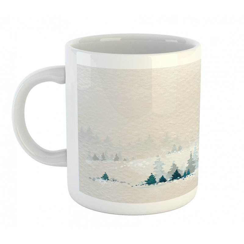 Grande tasse à café en scène d’hiver