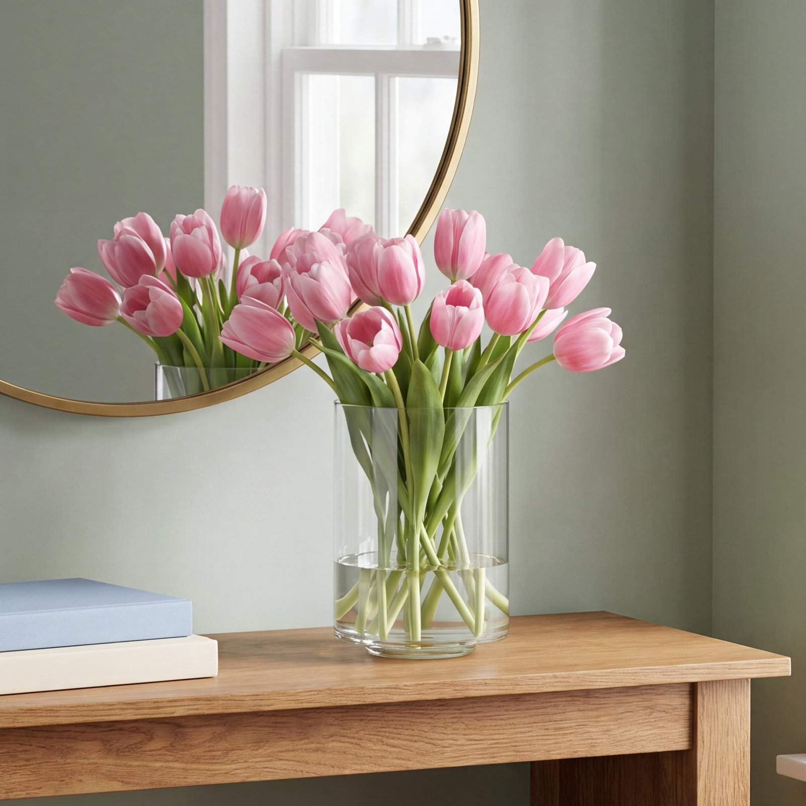 Cole And Grey Glass Wide Candle Holder With Elevated Base