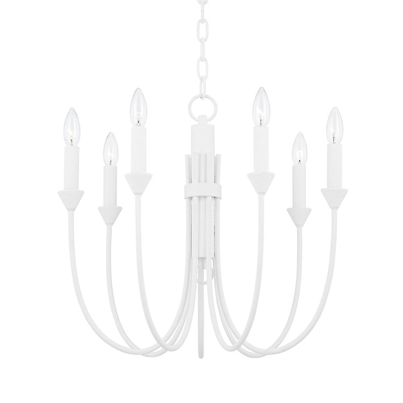 Cate 7 - Light Chandelier, Gesso White