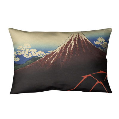 Coussin lombaire en lin katsushika hokusai, lightning