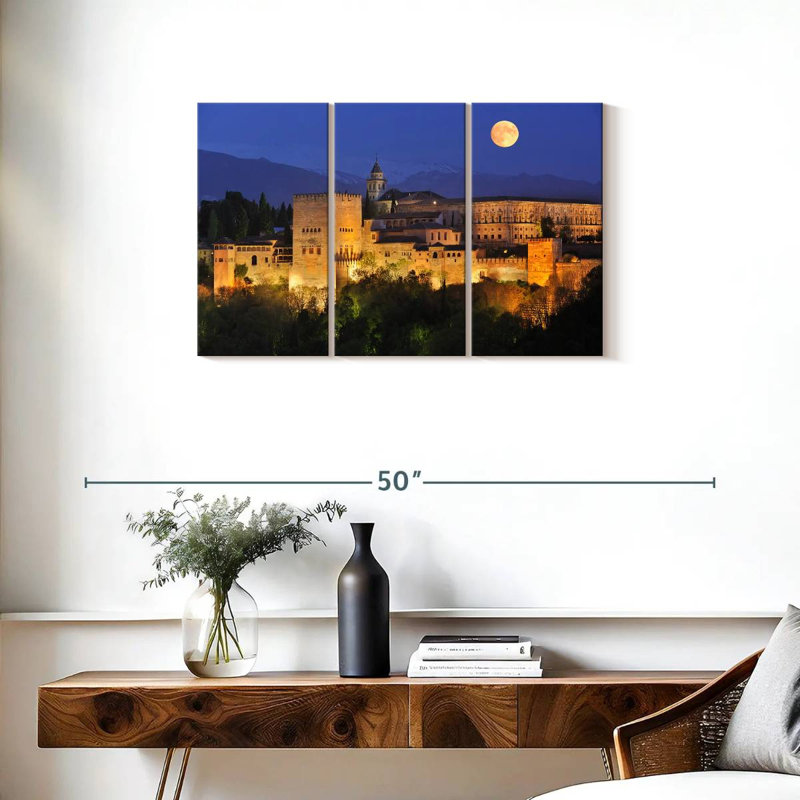 Camion pleine lune au palais de l'Alhambra, H 20 po x l 33 po