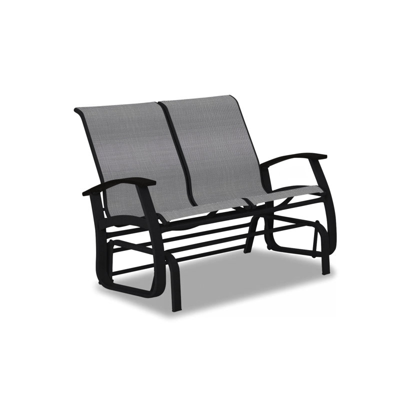 Belle Isle Outdoor Glider, Classic Graphite P30, Textured Snow, Titanium Sunbrella®