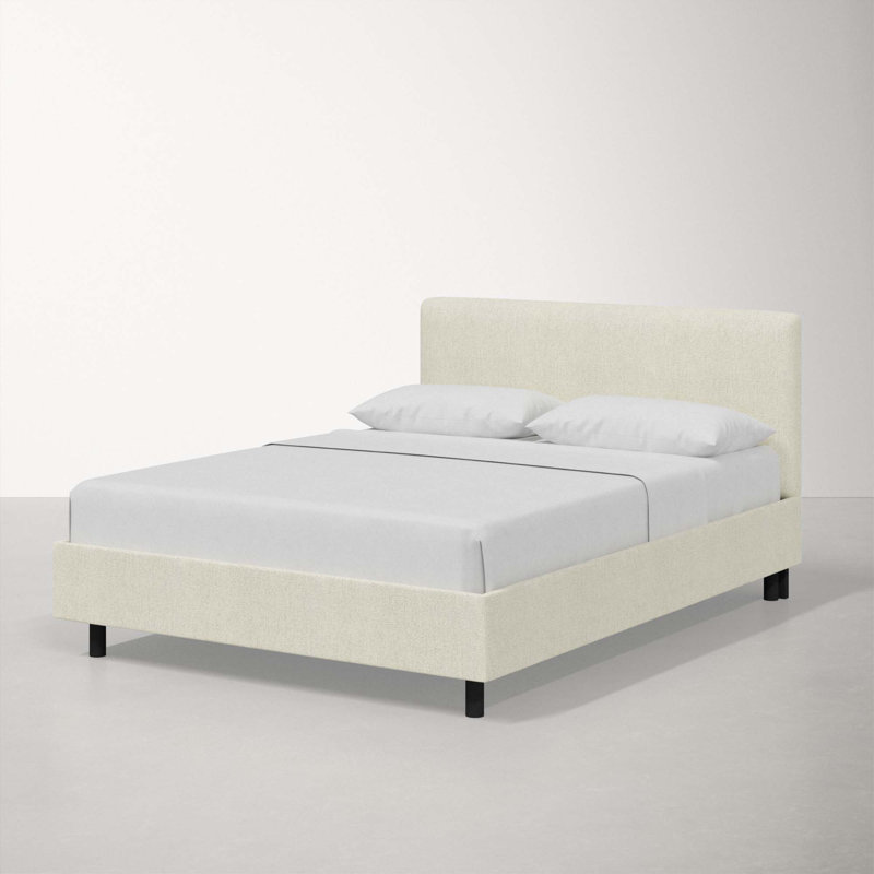 Adrien Upholstered Platform Bed, Milsap Canvas Sustain® Tweed, California King