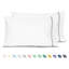 Ensemble de taies d'oreiller ouvertes rayées 100% coton percale-122613807-122613804